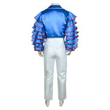 Movie The Mask Jim Carrey Stanley Ipkiss Blue Outfit Cosplay Costume Outfits Halloween Carnival Suit