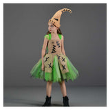 Movie The Nightmare Before Christmas Oogie Boogie Kids Children Green Tutu Dress Cosplay Costume