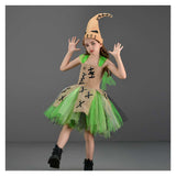 Movie The Nightmare Before Christmas Oogie Boogie Kids Children Green Tutu Dress Cosplay Costume