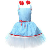 Movie The Wizard of Oz Dorothy Gale Kids Children Blue Dress Cosplay Costume Outfits Halloween Carnival Suit