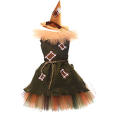 Movie The Wizard of Oz Scarecrow Kids Children Brown Dress Cosplay Costume Outfits Halloween Carnival Suit