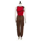 Movie Twisters 2024 Kate Women Red Brown Outfit Cosplay Costume Outfits Halloween Carnival Suit