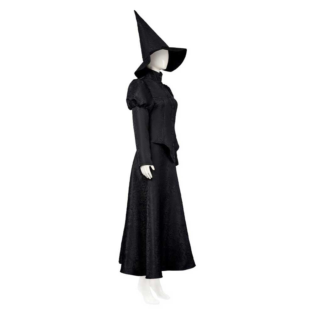 Film Wicked Elphaba Cosplay Costume Black Dress Cloak
