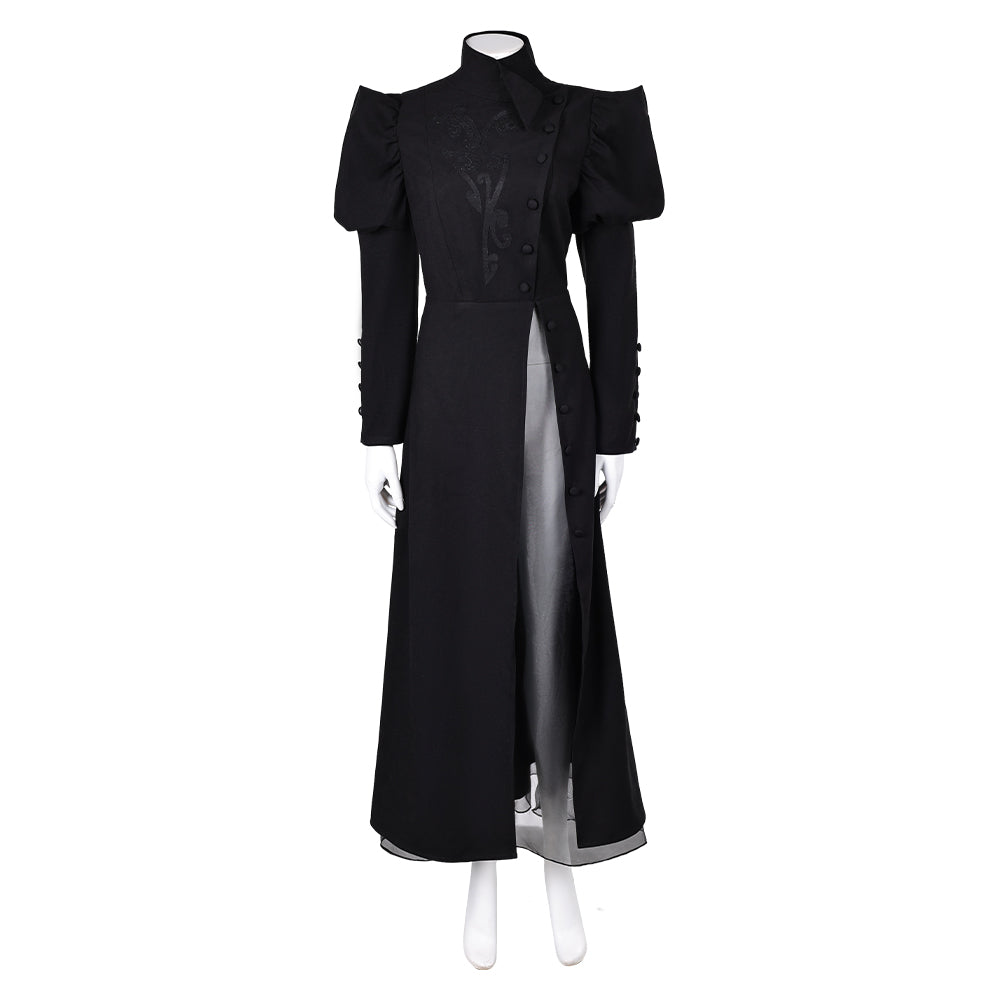 wicked dress for women Wicked 2024 Elphaba Witch Women Black Dress Cosplay Costume Outfits Ha – TrendsinCosplay