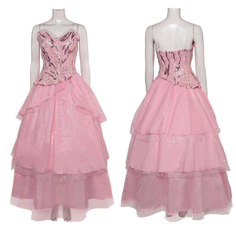 Movie Wicked 2024 Glinda Women Pink Dress Cosplay Costume Outfits Hall TrendsinCosplay Movie Wicked 2024 Glinda Women Pink Dress Cosplay Costume Outfits Hall TrendsinCosplay
