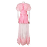 Movie Wicked 2024 Glinda Women Pink Outift Cosplay Costume Outfits Halloween Carnival Suit