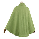 Mushoku Tensei Sylphiette Women White Dress with Green Cape Cosplay Costume Outfit Halloween Carnival Suit