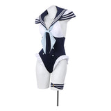 My Dress-Up Darling Kitagawa Marin Women Blue Sailor Swimsuit Cosplay Costume Outfit Halloween Carnival Suit