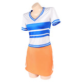 Nami Women Blue and White Striped Outfit Cosplay Costume Outfit Halloween Carnival Suit