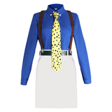 Nanami Kento Genderbend Version Women Blue and White Outfit Cosplay Costume Outfit Halloween Carnival Suit