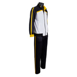 Natsuki Subaru Black and White Sportswear Cosplay Costume Outfit Halloween Carnival Suit