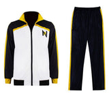 Natsuki Subaru Black and White Sportswear Cosplay Costume Outfit Halloween Carnival Suit