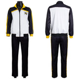 Natsuki Subaru Black and White Sportswear Cosplay Costume Outfit Halloween Carnival Suit