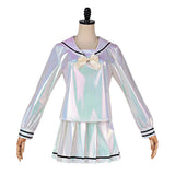 NEEDY GIRL OVERDOSE KAngel Women Silver Dress Cosplay Costume Outfit Halloween Carnival Suit
