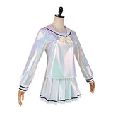 NEEDY GIRL OVERDOSE KAngel Women Silver Dress Cosplay Costume Outfit Halloween Carnival Suit