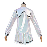 NEEDY GIRL OVERDOSE KAngel Women Silver Dress Cosplay Costume Outfit Halloween Carnival Suit