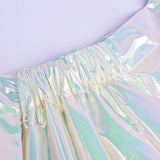 NEEDY GIRL OVERDOSE KAngel Women Silver Dress Cosplay Costume Outfit Halloween Carnival Suit