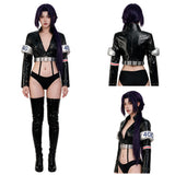Nico Robin Women Black Leather Suit Cosplay Costume Outfit Halloween Carnival Suit