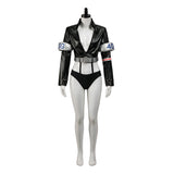Nico Robin Women Black Leather Suit Cosplay Costume Outfit Halloween Carnival Suit