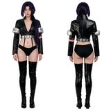 Nico Robin Women Black Leather Suit Cosplay Costume Outfit Halloween Carnival Suit