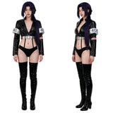 Nico Robin Women Black Leather Suit Cosplay Costume Outfit Halloween Carnival Suit