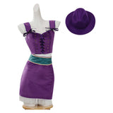 Nico Robin Women Purple Outfit Cosplay Costume Outfit Halloween Carnival Suit