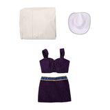 Nico Robin Women White Outfit with Cloak Cosplay Costume Outfit Halloween Carnival Suit
