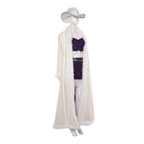 Nico Robin Women White Outfit with Cloak Cosplay Costume Outfit Halloween Carnival Suit