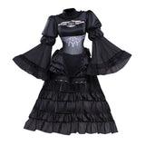 NieR:Automata 2B Women Black Wedding Dress Cosplay Costume Outfit Halloween Carnival Suit