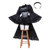 NieR:Automata 2B Women Black Wedding Dress Cosplay Costume Outfit Halloween Carnival Suit