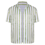 Obsession Bear Green Striped Shirt Cosplay Costume Outfit Halloween Carnival Suit