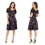 Obsession Nikki Women Black Printed Dress Cosplay Costume Outfit Halloween Carnival Suit