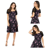 Obsession Nikki Women Black Printed Dress Cosplay Costume Outfit Halloween Carnival Suit