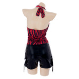 Obsession Nikki Women Red Top with Black Pants Cosplay Costume Outfit Halloween Carnival Suit