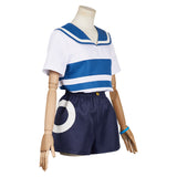 One Piece Fan Letter Nami Fans Women Blue Navy Suit Cosplay Costume Outfits Halloween Carnival Suit