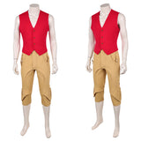 One Piece Live-Action Monkey D. luffy Red Vest Outfit Cosplay Costume Outfit Halloween Carnival Suit