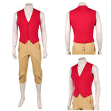 One Piece Live-Action Monkey D. luffy Red Vest Outfit Cosplay Costume Outfit Halloween Carnival Suit