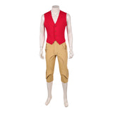One Piece Live-Action Monkey D. luffy Red Vest Outfit Cosplay Costume Outfit Halloween Carnival Suit