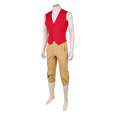 One Piece Live-Action Monkey D. luffy Red Vest Outfit Cosplay Costume Outfit Halloween Carnival Suit