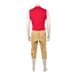 One Piece Live-Action Monkey D. luffy Red Vest Outfit Cosplay Costume Outfit Halloween Carnival Suit