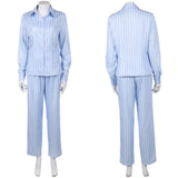 One Piece Live-Action Nami Blue Pajamas Cosplay Costume Outfit Halloween Carnival Suit