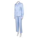 One Piece Live-Action Nami Blue Pajamas Cosplay Costume Outfit Halloween Carnival Suit