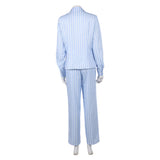 One Piece Live-Action Nami Blue Pajamas Cosplay Costume Outfit Halloween Carnival Suit
