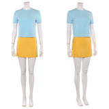 One Piece Live-Action Nami Women Blue and Yellow Outfit Cosplay Costume Outfit Halloween Carnival Suit