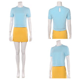 One Piece Live-Action Nami Women Blue and Yellow Outfit Cosplay Costume Outfit Halloween Carnival Suit