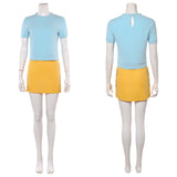 One Piece Live-Action Nami Women Blue and Yellow Outfit Cosplay Costume Outfit Halloween Carnival Suit