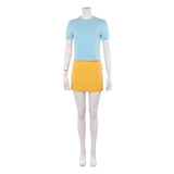 One Piece Live-Action Nami Women Blue and Yellow Outfit Cosplay Costume Outfit Halloween Carnival Suit