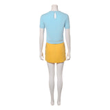 One Piece Live-Action Nami Women Blue and Yellow Outfit Cosplay Costume Outfit Halloween Carnival Suit