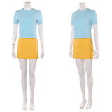 One Piece Live-Action Nami Women Blue and Yellow Outfit Cosplay Costume Outfit Halloween Carnival Suit