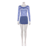 One Piece Live-Action Nami Women Blue Outfit Cosplay Costume Outfit Halloween Carnival Suit